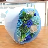[florence du]ソープフラワー バラ花束 ブーケ型 ブルー プレゼント ギフト 母の日 贈り物