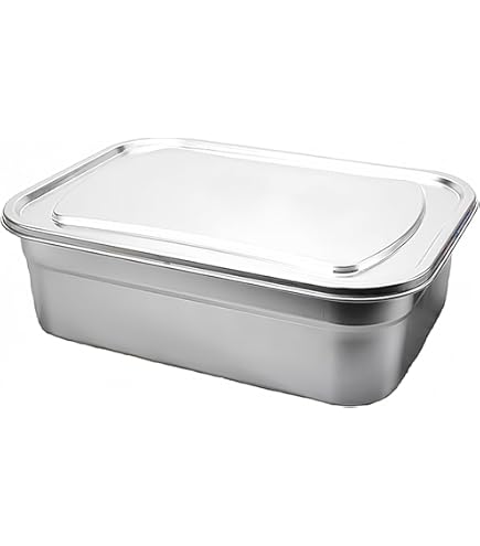 Amazon｜ステンレス製 アイスクリーム容器 密閉蓋 冷凍庫用 1.2L-7.5L