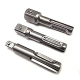 3ピース2ピット2スロットsdsスクエアシャンク変換シャンク電動ハンマー変換延長ロッドパワードリルソケットエクステンションバーsds