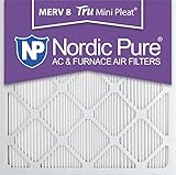 Nordic Pure 16 x 16 x 1 m8minipleat-6 Mini Pleat Merv 8 AC炉エアフィルタ、16インチx 16インチx 1インチ, 6パック