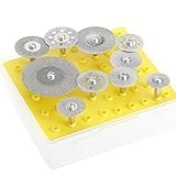 10枚入り ダイヤモンド ソー ブレード ミニルーター用 ミニ ダイヤモンド スライスセット (3.17mm 軸)