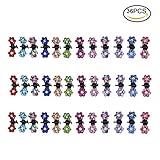 Pretty See　ヘアクリップ　ミニクリップ　可愛い　ヘアアクセサリー　赤ちゃん用　ミニフラワー　子供用　ヘアバンクピン　七五三　36点セット