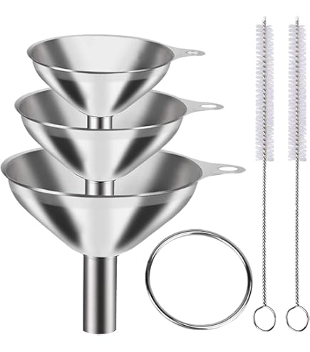 Amazon.co.jp: aninako 漏斗 ステンレス鋼 3サイズ ミニ 漏斗セット