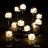 LED Tealights、AGPtek Flameless Smokelessキャンドル電池式Lot 6 pcsのウェディング/パーティーデコレーション – Warm white- 6 pack-ち