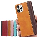 iPhone12 mini ケース 手帳型 iPhone 12mini ケース アイホン iPhone 12 mini 手帳型 カバー アイフォン12 ミニ アイフォン 12ミニ ケース iPhone12mini case アイフォン12mini アイフォン12 mini スマホケース 適用 case 【iCoverCase】 合成レザー 内蔵マグネット スマホケース ケース 手帳型 携帯カバー スタンド機能 落ち着いた色 2色組合せ レトロ ライトブラウン