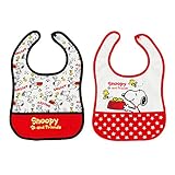 ▲▽ピーナッツ【Peanut】国内正規品△▼2枚組スヌーピーキャッチポケット付お食事エプロン (00, 00)