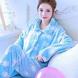 YETUGE ルームウェア パジャマ 柔らか ふわ もこあったか カップルペアルック お揃い 長袖 厚手 秋冬 可愛い 部屋着 ふわもこ 長袖 家着 上下セット パジャマ あったか