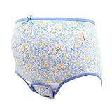 犬印 INUJIRUSHI フラワープリント産褥ショーツ(BU-ブルー、L-LL)