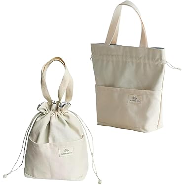 OMORI【Amazon限定】ランチトートバッグ　コットン巾着 楽天市場】すみっコぐらし トートイン巾着 （D/お花畑