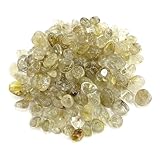 ルチルクォーツ 穴あき さざれ石 天然石 パワーストーン ハンドメイド 素材 パーツ 20g