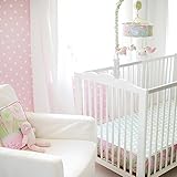 My Baby Sam Pixie Baby Bumper Less Crib Sheet, Pink and Green by My Baby Sam [並行輸入品]
