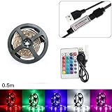 USB RGB LEDストリップライト、Rambling 50 cm / 100 cm / 200 cm柔軟TVバック防水粘着ストリップランプ超明るい5050smd Colour Changing +