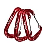 L-Hydrone ロックカラビナ 3個セット 12KN(1200kg) 登山釦 Dリングキーホルダー クライミング ロッキングカラビナ 超軽量 ハンモック キャンプ バックパックペンダント用 アウト