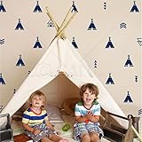 Set of 68 Tribal Decals Teepee arrow triangle kids room wall decal stickers wallpattern (Navy) [並行輸入