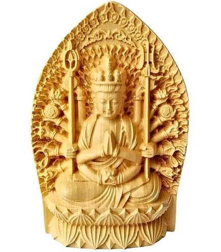 Amazon｜仏像 柘植木彫り 三開仏 (真言宗三尊：大日如来・弘法大師