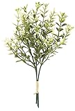asca 造花 ボックスウッドバンチ(1袋6束入) クリームグリーン 全長20cm A-42495-053A