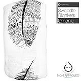 Kaydee Baby 100% Organic Muslin Cotton Swaddle Baby Blanket - 47x47 Inch Large Unisex Swaddling Blan