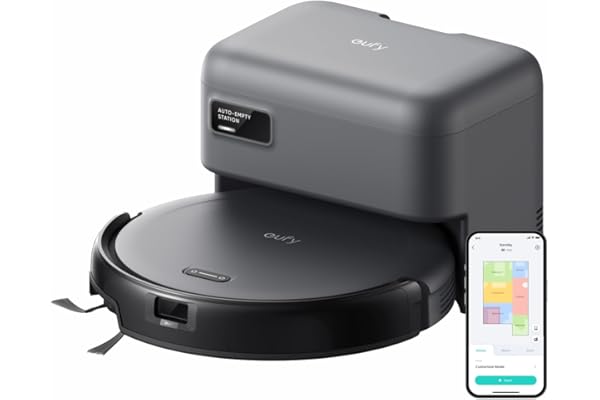 Anker Eufy (ユーフィ) Robot Vacuum Auto-Empty C10 (ロボット掃除機) 【自動ゴミ収集ステーション/伸縮サイドブラシ/毛絡み除去システム/レーザーマッピング/アプリ操作/落下防止/薄型】