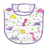 今治タオル きょうりゅう 片面ガーゼ ベビータオル isso ecco (スタイ, パープル)