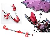 エイダブリューネット(AW-Net)　　ベビーカー用傘スタンド　ロング・関節タイプ　赤