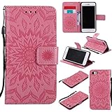 iPhone 8 ケース UNEXTATI 高品質 PU手帳型 耐摩擦 全面保護ケース カード収納 スタンド機能 財布型 アイフォン 8 用 ケース (P3 ピンク)