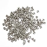 ハトメ3×3 外径3mm 高さ3mm 真鍮 ニッケルメッキ シルバー 100個入