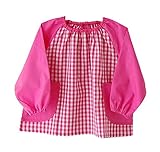 渡嘉毛織 キッズスモック ギンガムチェックもも 120cm【日本製】