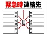 現場看板「緊急時連絡先」（施工）