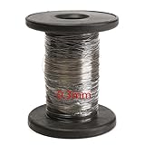YCOSON　304 ステンレス鋼ワイヤー長さ 30 M ハード明るいワイヤ単一ワイヤー直径 0.2/0.3/0.4/0.5/0.6mm