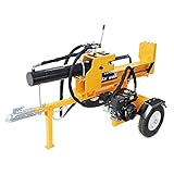 薪割り機 薪割機 ログスプリッター エンジン式 破砕力 27t 約6.5馬力 イエロー 横割り　縦割り けん引 カッター まきわり マキワリ 薪ストーブ 斧 薪 破砕 油圧 オイル 木 木材 原木 丸