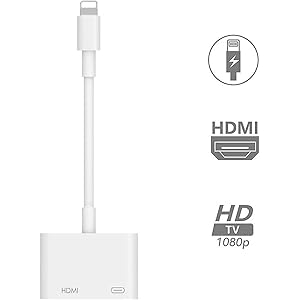 【2020令和最新版】iPhone HDMI 変換 アダプタ ライトニング avアダプタ 設定不要 接続ケーブル HDM…