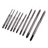 Flameer 10個セット　ミニ　ハンドマシーンスクリュータップ　合金鋼製　M1-M3.5　工具　ミニハンド　DIY　タップ　自動車修理　