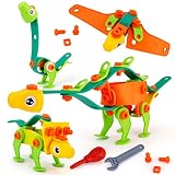 SONi ねじおもちゃ 積み木 3in1 動物 恐竜 プラモデル 立体パズル カラフルビルダーキット 想像力創造力を育てる お祝い入園プレゼント（81ピース　収納バッグ付き）