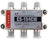 日本アンテナ 共同受信用4分岐器 屋内用 入出力電通型 CS-154CW