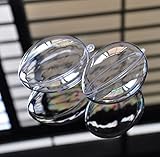 8x6CM卵形クリアクリスマスボール。祭りパーティーホームデコのために充填可能なプラスチックつまらない、透明なプラスチックボール10PCS/ LOT。 (Egg8x6CM)
