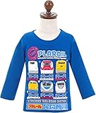 (プラレール)PLARAIL キッズ 男の子 裏起毛 長袖 トレーナー【55p601】90cm ブルー