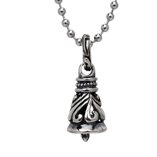 Amazon | [silver KYASYA]ベルネックレス 唐草 クレーンベル 