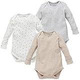 西松屋 CHチェロキー 3枚組長袖ショルダーロンパース肌着（杢カラー無地・星柄）【70cm・80cm・90cm】 新生児 70