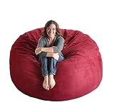 SLACKER sack 6-Feet Foam Microsuede Beanbag Chair, Gigantic, Cinnabar Red [並行輸入品]