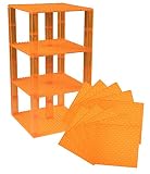 (17-clear Orange) - Classic Baseplates 15cm x 15cm Brik Tower by Strictly Briks 100% Compatible with