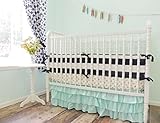 Tushies and Tantrums Boutique Crib Set, Navy Blue/Gold/Aqua by Tushies and Tantrums