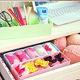 BeSdeストレージ組織ストレージボックスネクタイブラソックスDrawer Cosmetic Divider Tidy グリーン