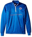 NCAA Boise State BroncosメンズOVB Quarter Zip Poly Fleece、ロイヤル、ミディアム