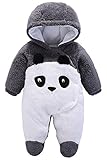 KINDOYO 新生児 冬 ラブリー ベビー カバーオール アニマル ロンパース 男女ユニセックス 寝間着 フード付き ボディスーツ , ホワイト