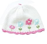 Yuelian(TM) ニット帽 キッズ ベビー キャップ 花柄　ワッチ帽子 子ども 赤ちゃん 防寒 帽子 (Mサイズ)