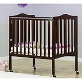 Dream On Me 2 in 1 Lightweight Folding Portable Stationary Side Crib Espresso [並行輸入品]
