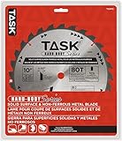 Task Tools T22410 10-Inch Hard Body Carbide Saw Blade, Solid Surface and Non-Ferrous Metal with 5/8-