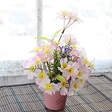 山久 手のひらサイズのハートの花器に入った桜のアレンジ 1301-4902（CT触媒加工）（シルクフラワー）【造花】