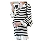 Spinas(スピナス) マタニティ ウェア ワンピース ボーダー 柄 （レッド） (ホワイト)