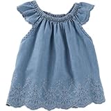 OSHKOSH(オシュコシュ) スカラップアイレットトップ シャンブレー トップス半袖Tシャツ 12ヶ月【並行輸入】